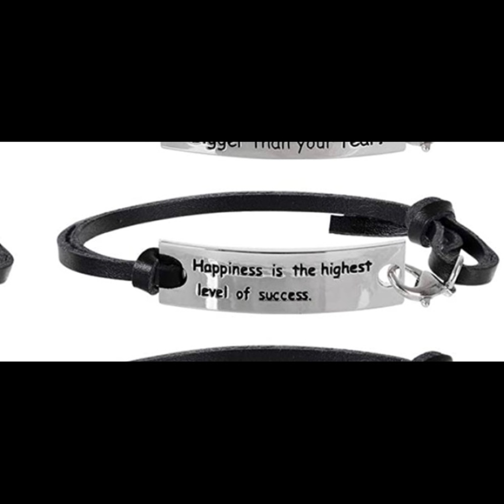 Inspirational Leather Bracelet